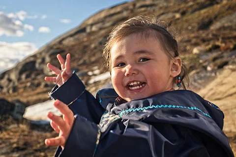 photo of a baby smiling